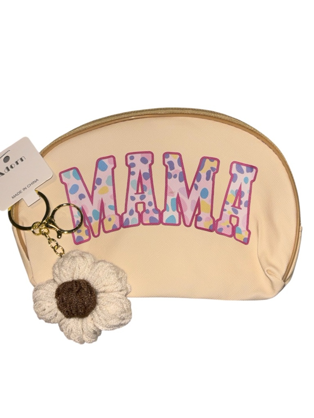 Mama cream Cosmetic Bag Keychain Pouch Daisy Charm Makeup Bag NWT Gift